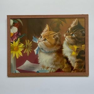 Vintage fancy Cats portrait